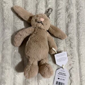 BNWOT Jellycat bashful Bunny Keychain Bag Charm